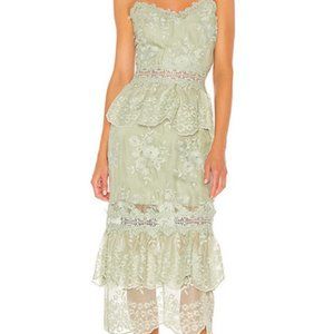 V.Chapman Dahlia Dress in Sage